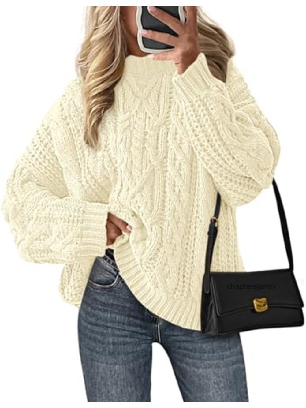 PRETTYGARDEN Women's Oversized Chunky Cable Knit Sweater Pullover
